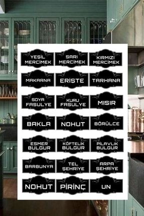 Bakliyat Etiketleri - Kavanoz Etiket - Bakliyat Sticker (21 Çeşit) - (hediyeli Gonderım) Llzn005