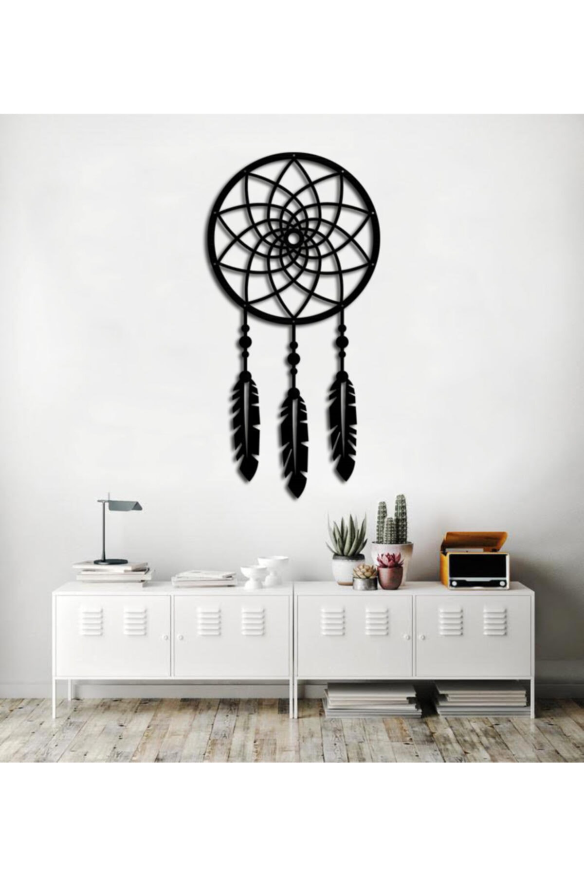 Dreamcatcher Metal Painting , Metal Wall Decor 25 X 50 Cm