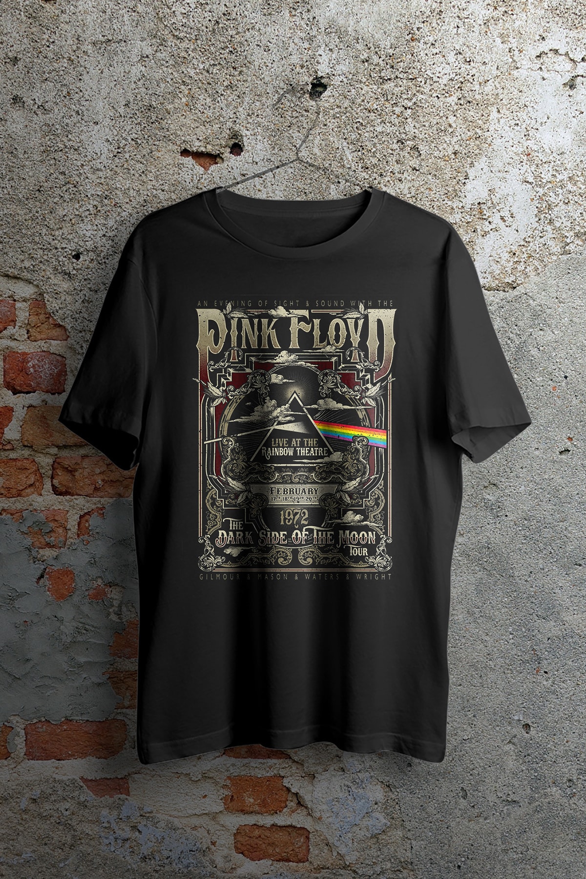 Pink Floyd Rainbow Theatre 1972 Unisex Tshirt