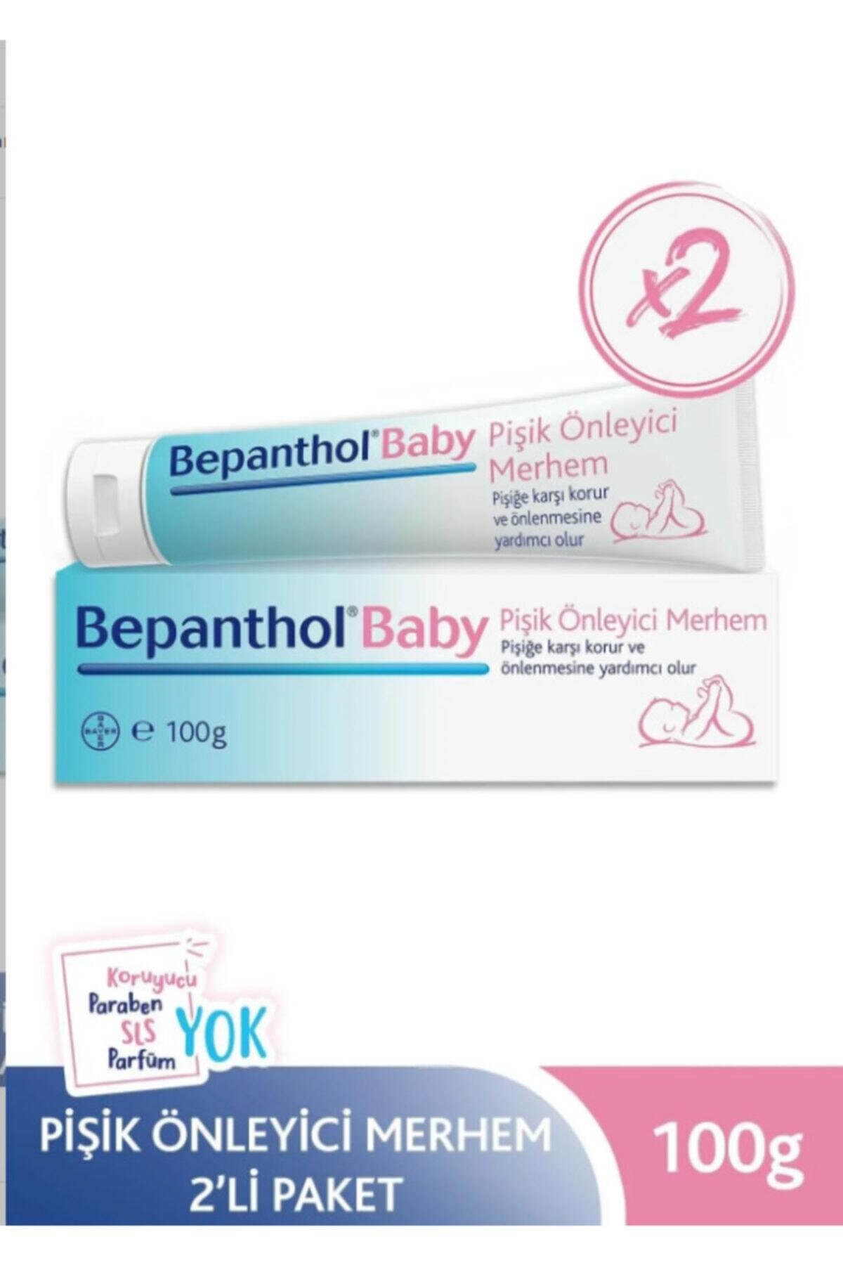 Bepanthol Provitamin B5 Içeren Bebek Pişik Önleyici Merhem 100 gr X 2 Adet fotoğrafı 2 (önizleme)