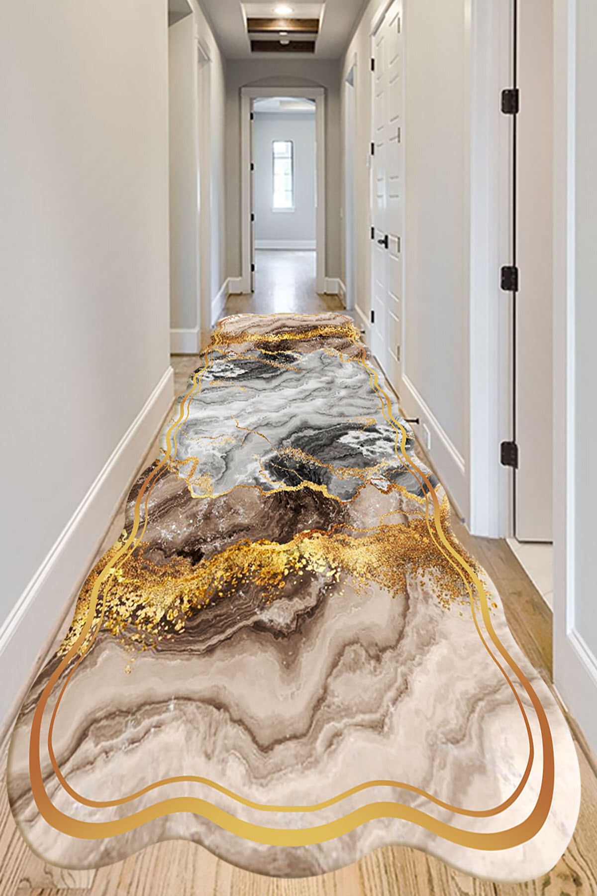 risse dijital baskili kaymaz taban yikanabilir kivrak dalga yolluk desenli salon halisi fiyati yorumlari trendyol