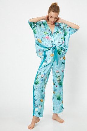 Kadın Mavi Pijama Üstü 8YLK74255MW