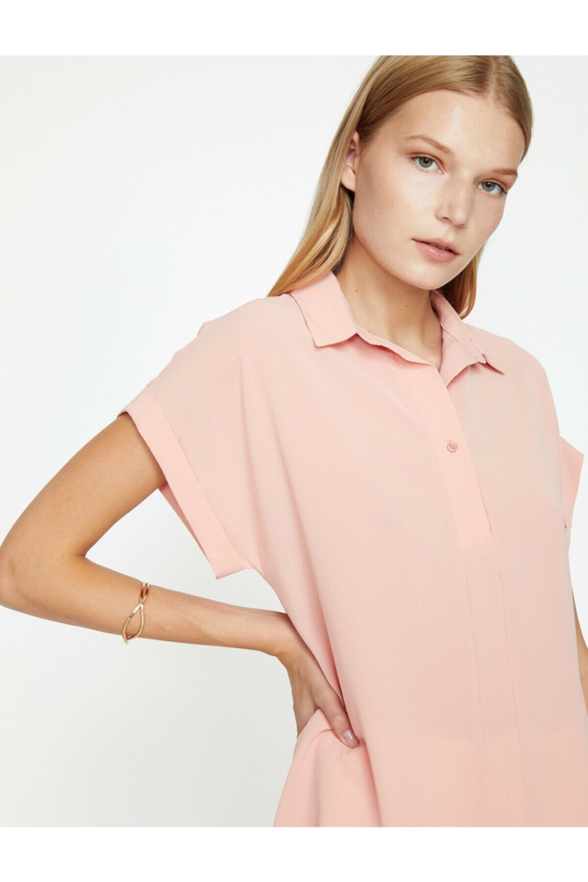 Koton Bluse Rosa Regular Fit Fast ausverkauft