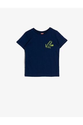 Erkek Bebek Lacivert Baskili T-Shirt 0YMB18076OK