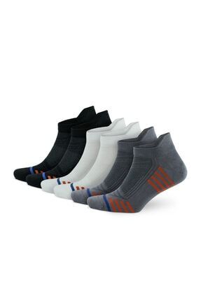 Unisex Renkli Bambu High Performans Özel Tasarım Çorap 6 Çift 38603