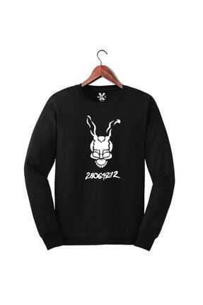 Unisex Siyah Donnie Darko Film Baskılı Sweatshirt 5330241798167580