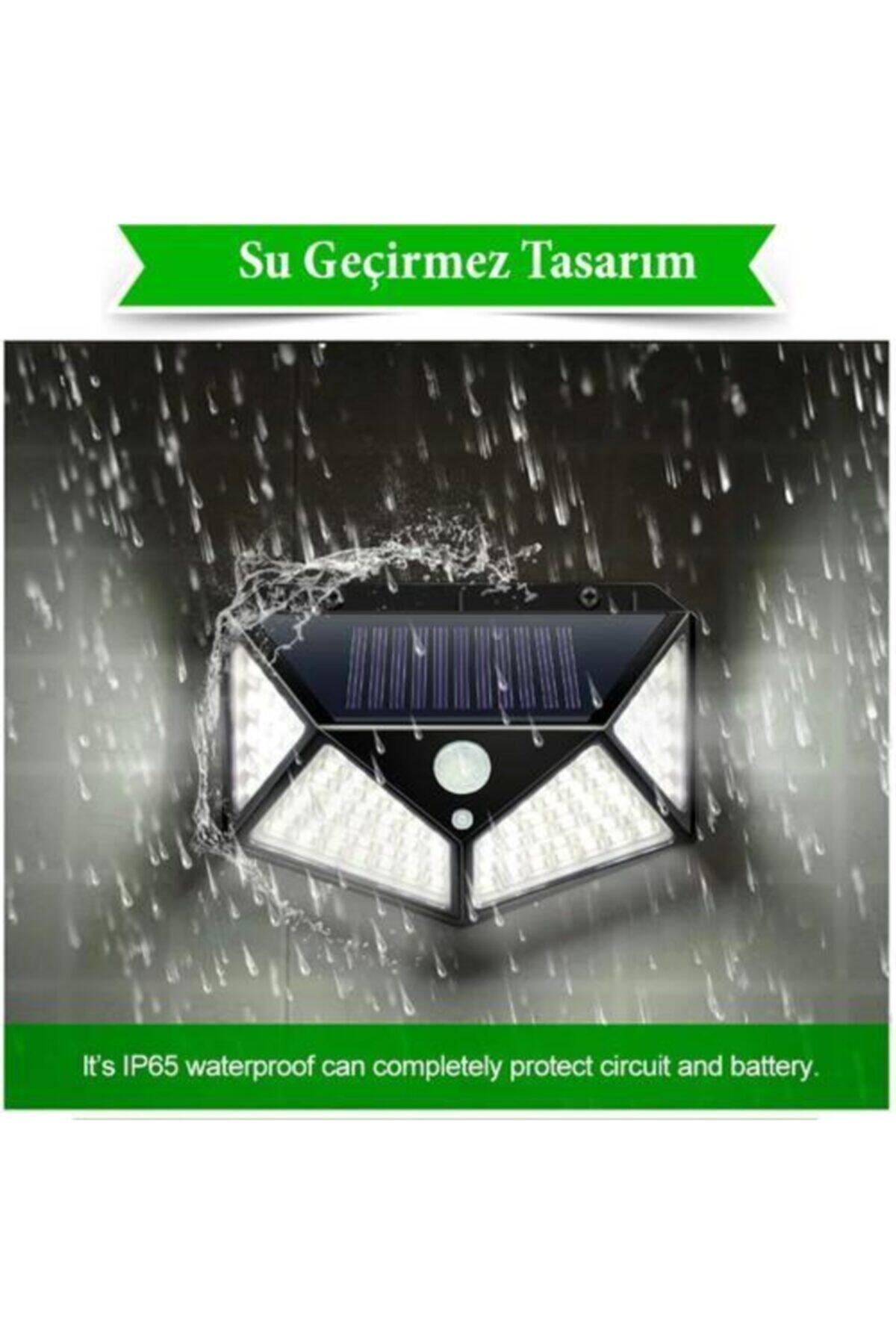 Güneş Enerji Led Bahçe Aydınlatma 100 Led Hareket Sensörlü 3 Modlu 3