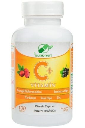 Vitamin C 1000 Mg Kuşburnu Kara Mürver Çinko Turunçgil Bioflavonoidleri Kordiseps 100 Tb CVY