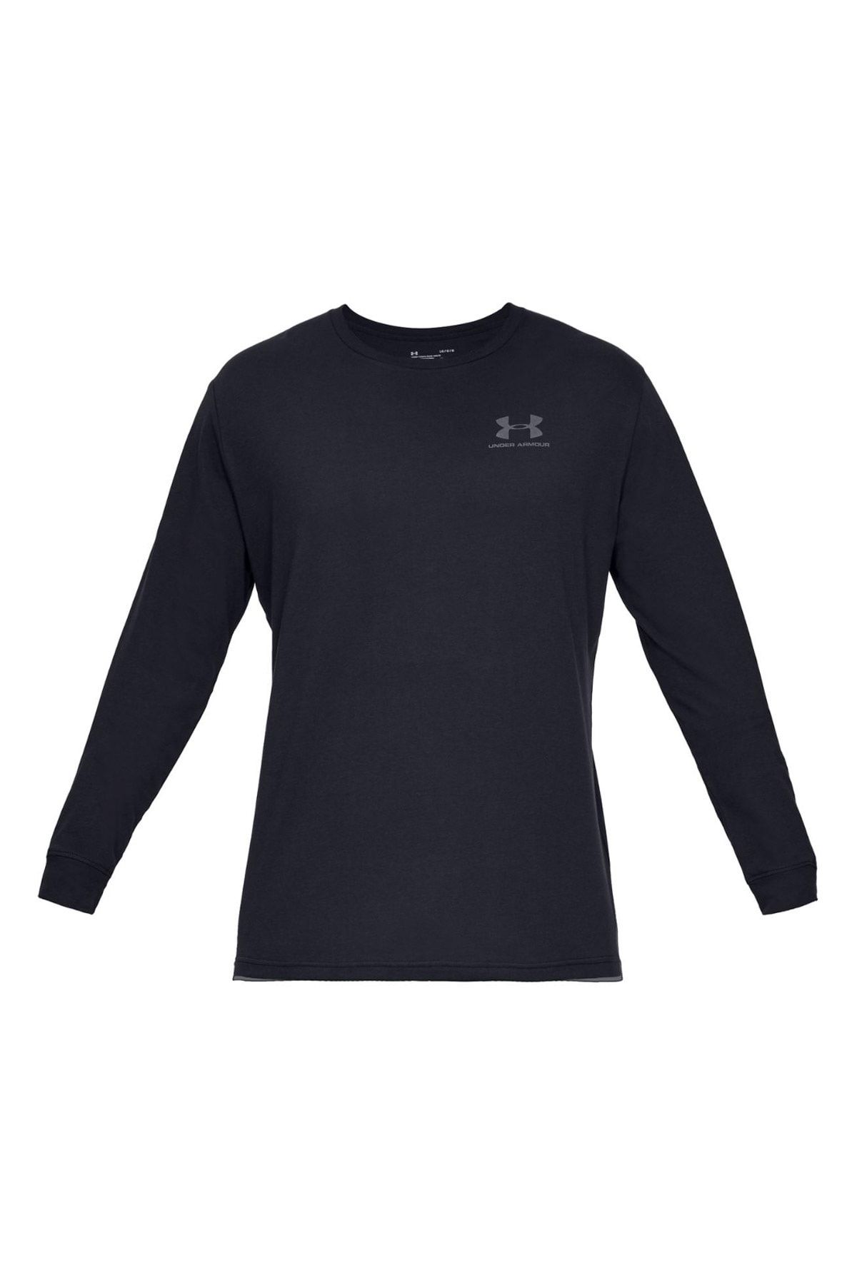 تی شرت ورزشی مشکی مردانه آستین بلند و در UA 1329585 001 Under Armour