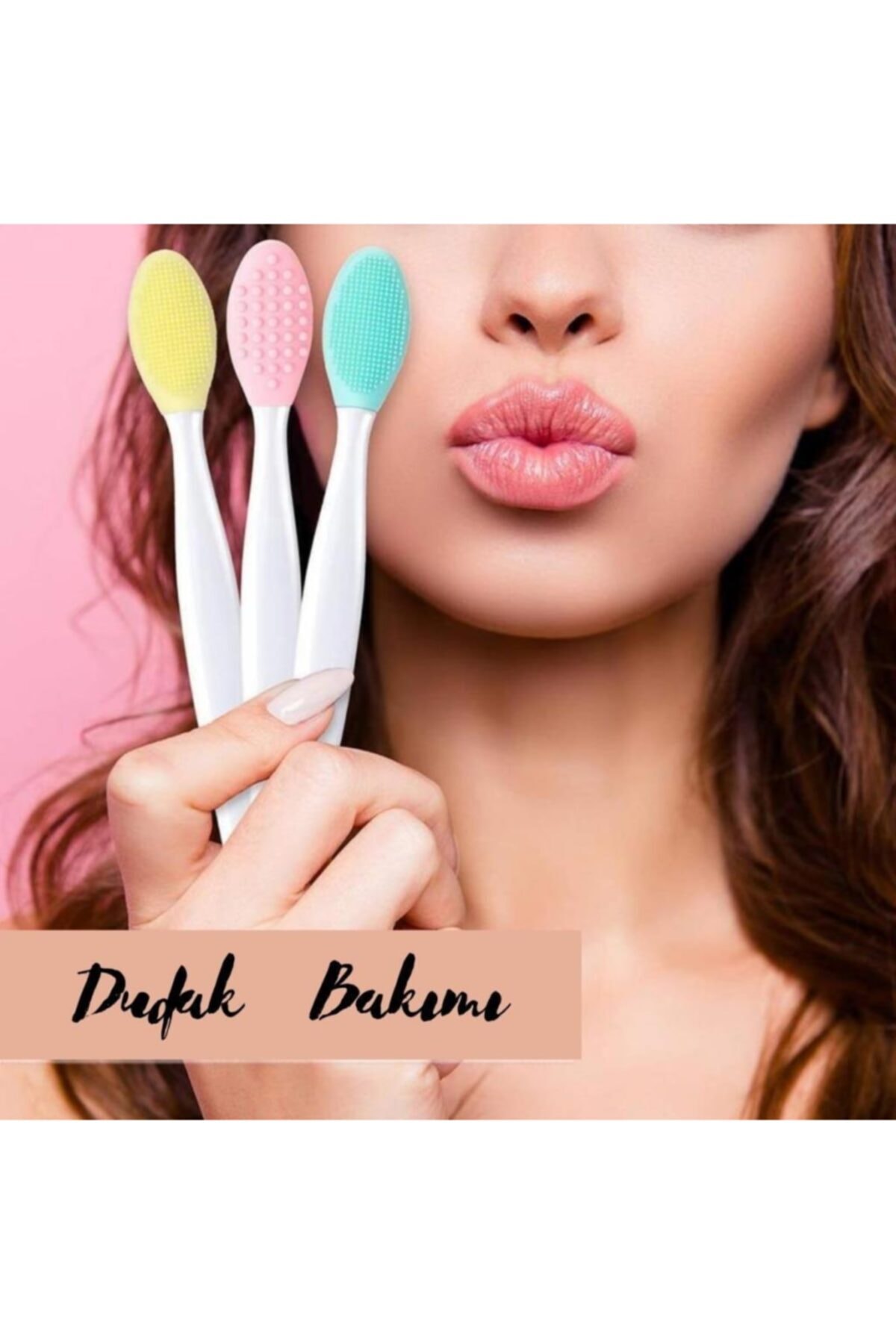 rennway 2 Adet Dudak Fırçası Peeling Etkili Gözenek Siyah Nokta Temizleyici Akne Giderici Çift Yönlü Fırça — نارنجی MY00000019495