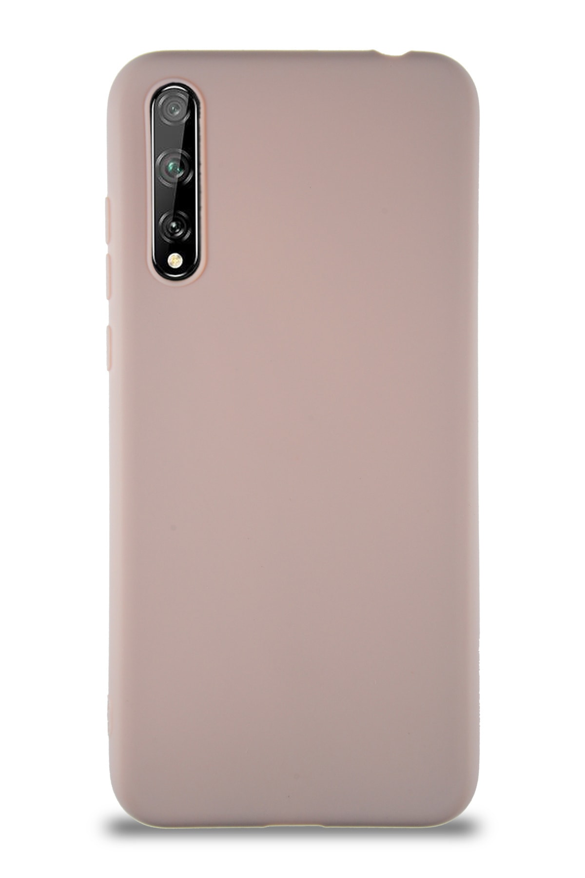Huawei Y8P Soft Premier Renkli Silikon Kapak - Pudra