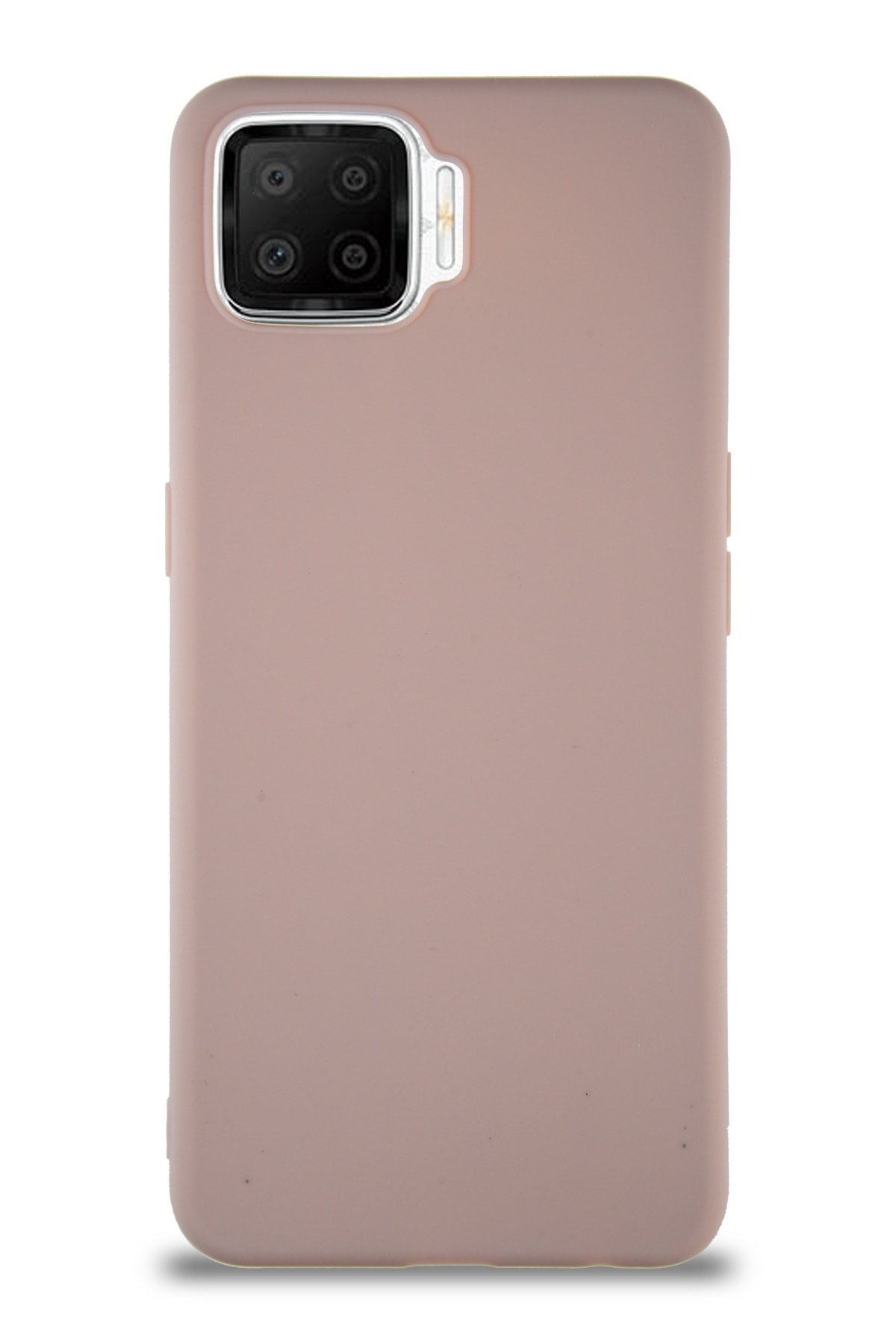 Oppo A73 Soft Premier Renkli Silikon Kapak - Pudra