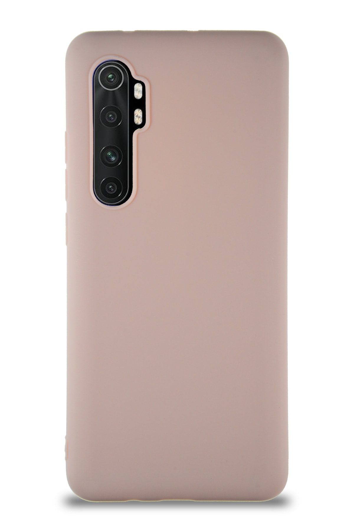 Xiaomi Mi Note 10 Lite Soft Premier Renkli Silikon Kapak - Pudra