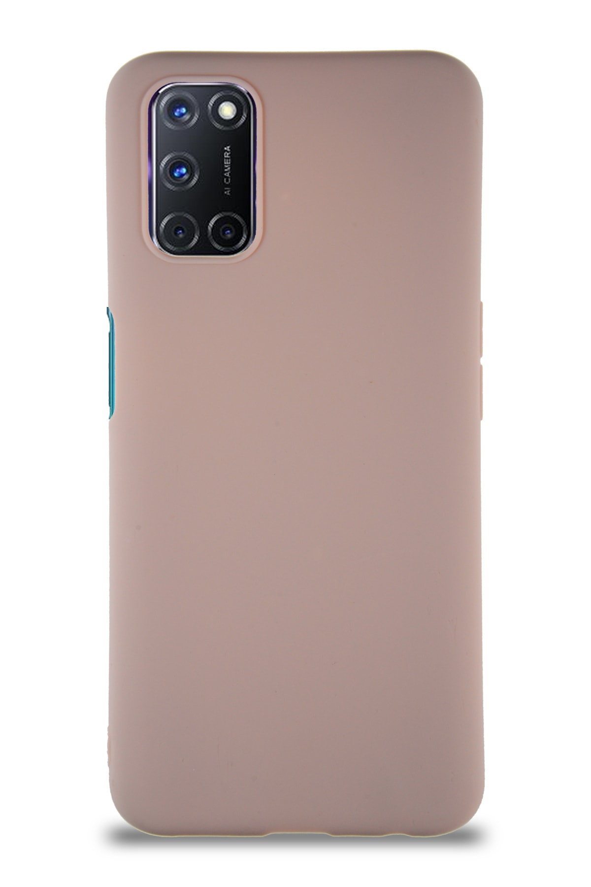 Oppo A92 Soft Premier Renkli Silikon Kapak - Pudra