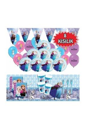 Frozen Karlar Ülkesi Elsa Doğum Günü Parti Malzemeleri Seti 8 Kişilik PF1778F8