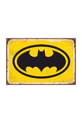 Batman Logo Retro Vintage Ahşap Poster 2030137