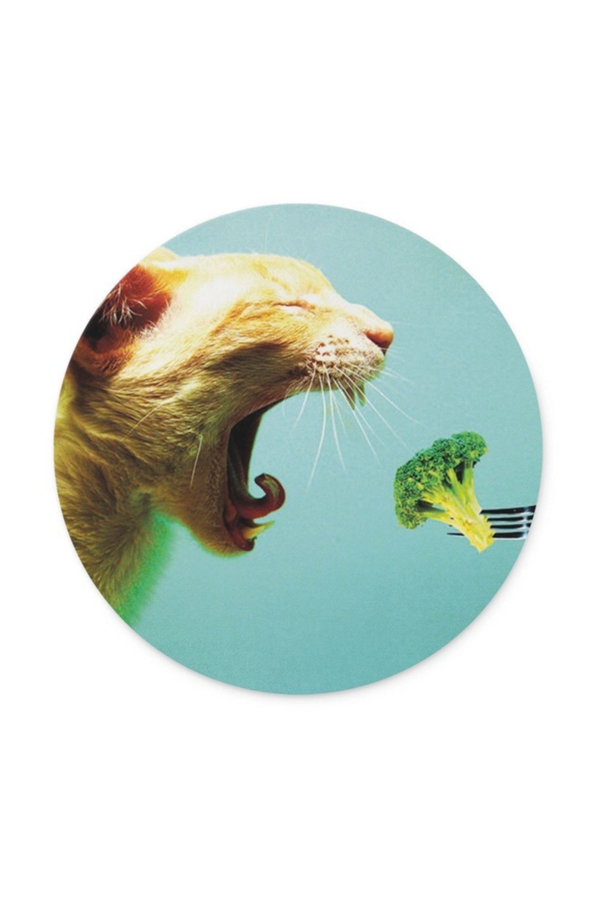 WuW-Broccoli Lover Round Mouse Pad 2