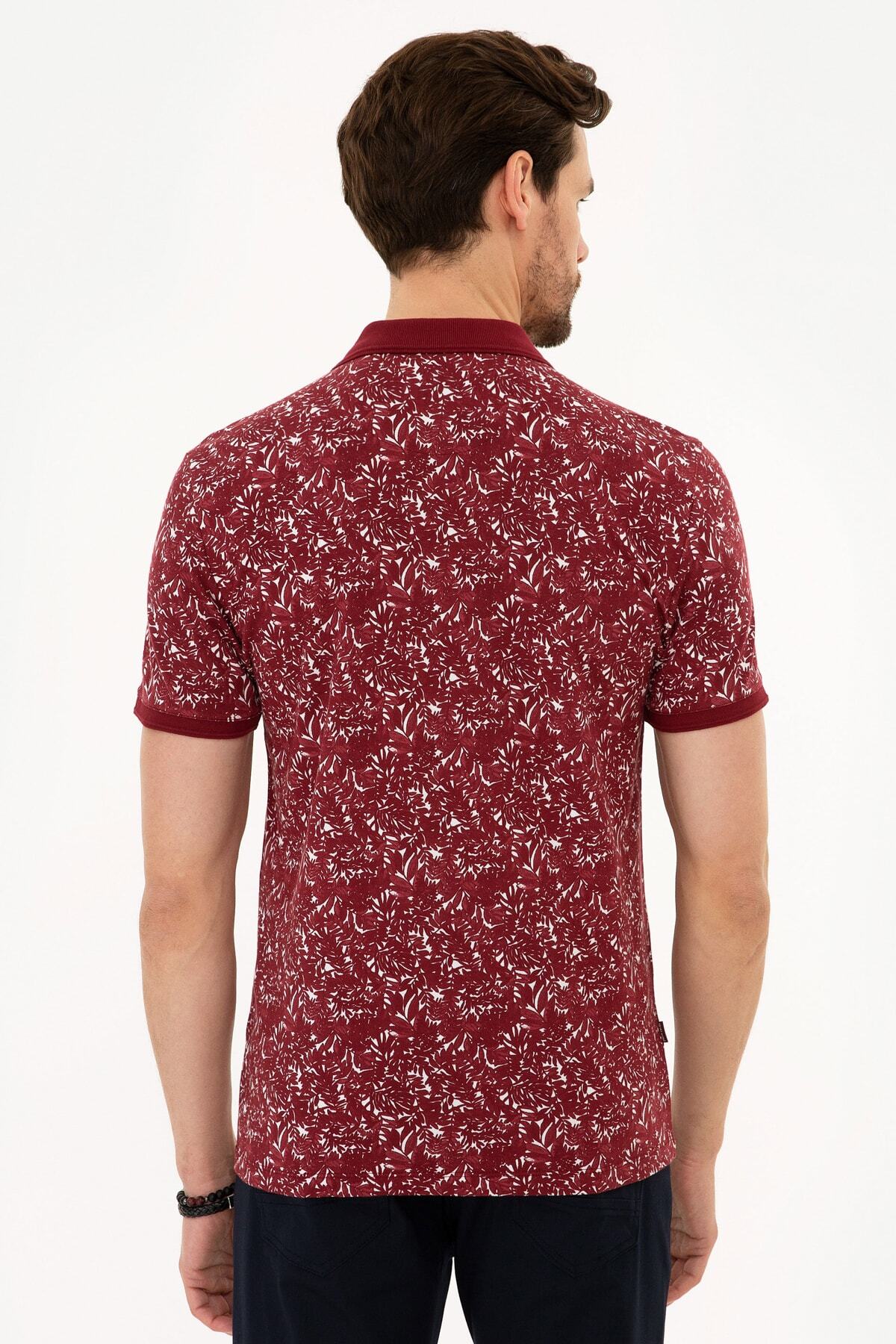 تیشرت مردانه بورگوندی پیرکاردین | G021GL011.000.990800 اورجینال - تصویر 3