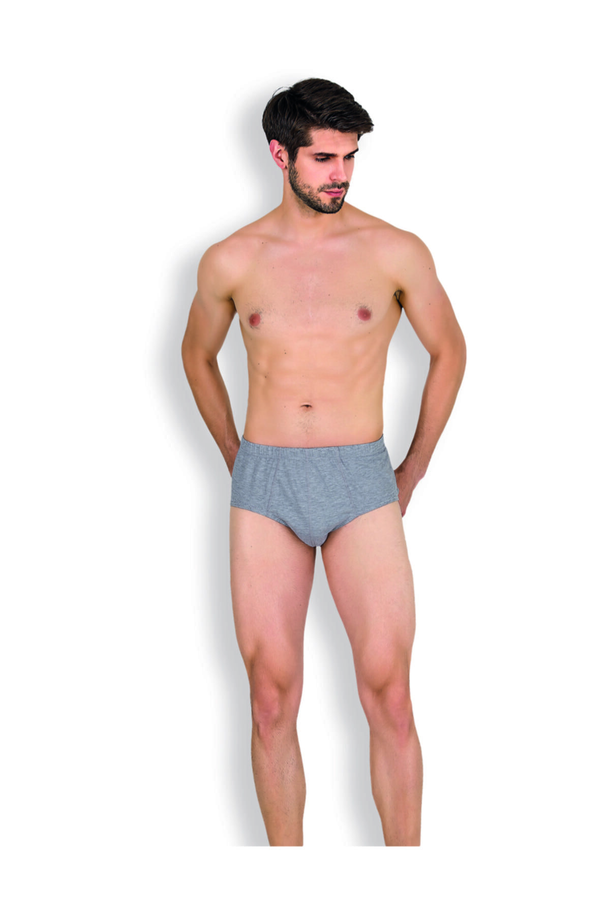 PRENS Erkek Penye Gri Kom Slip 1016