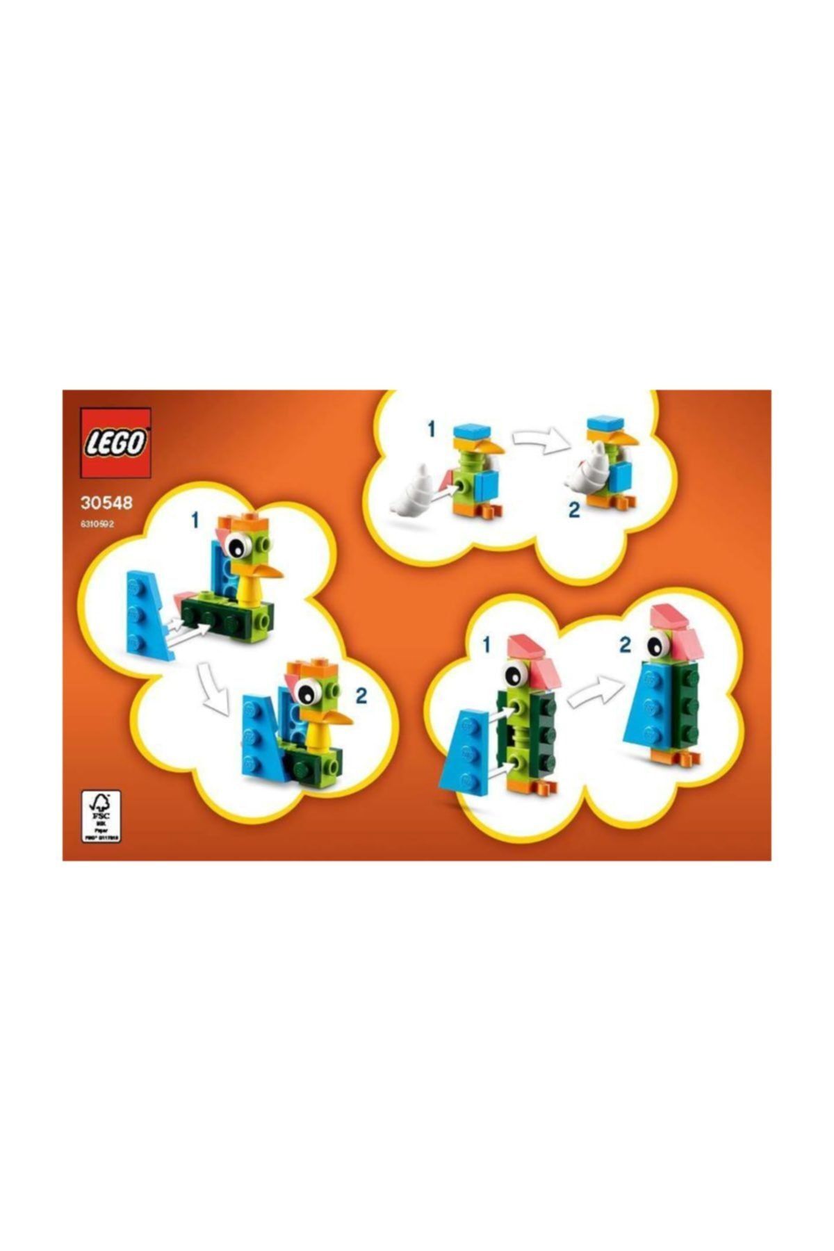 LEGO-30548 30548 - User Defined High Base Double Striped Birds Ski - Newest990396 3