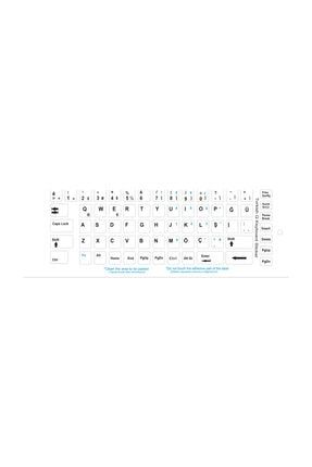 Türkçe Q Beyaz Klavye Sticker, Notebook Ve Pc Uyumlu Beyaz Renk 009