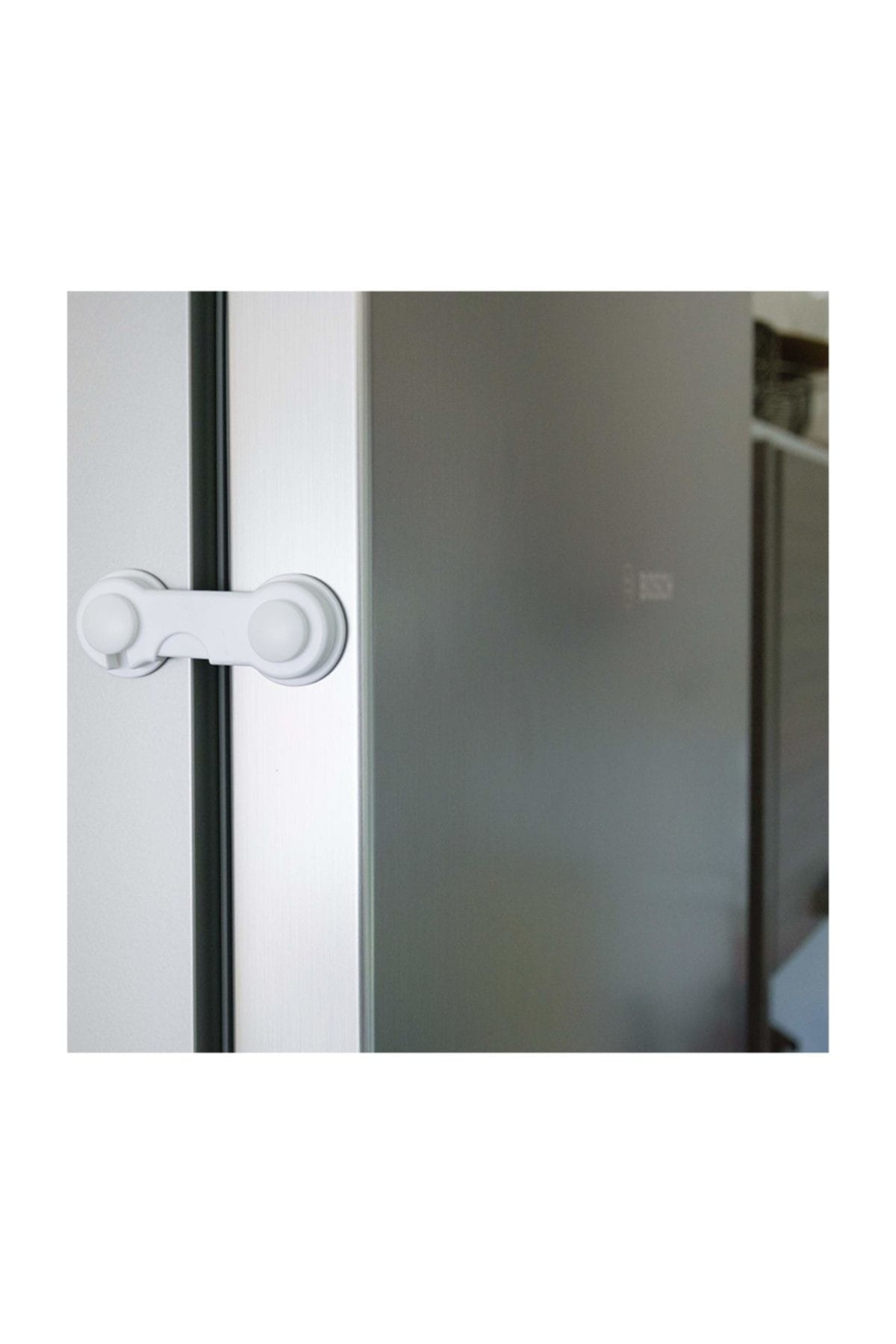 AGUBUGU BABY Agu-012 Iki Kapaklı Dolap Kilidi - Tekli, Beyaz fotoğrafı 2 (önizleme)