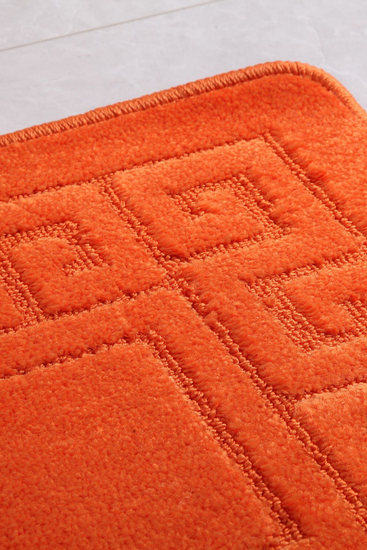 Confetti-Ethnic 60X100 50X60 cm Bq Orange Bath Rug 2