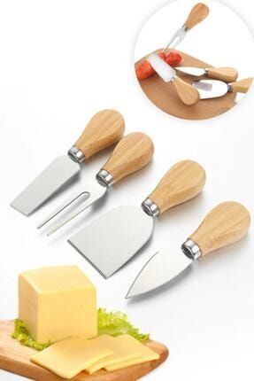 Bambu Saplı Ezine Peynir Bıçak Set 4 Parça pb04