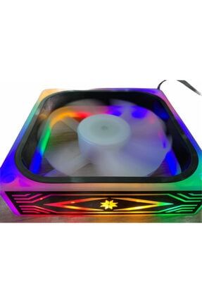 Bilgisayar Kasası Fanı Ledli 12 Cm 120mm Kasa Fanı Rainbow Sessiz Işıklı Vidalı Kutulu atafan29