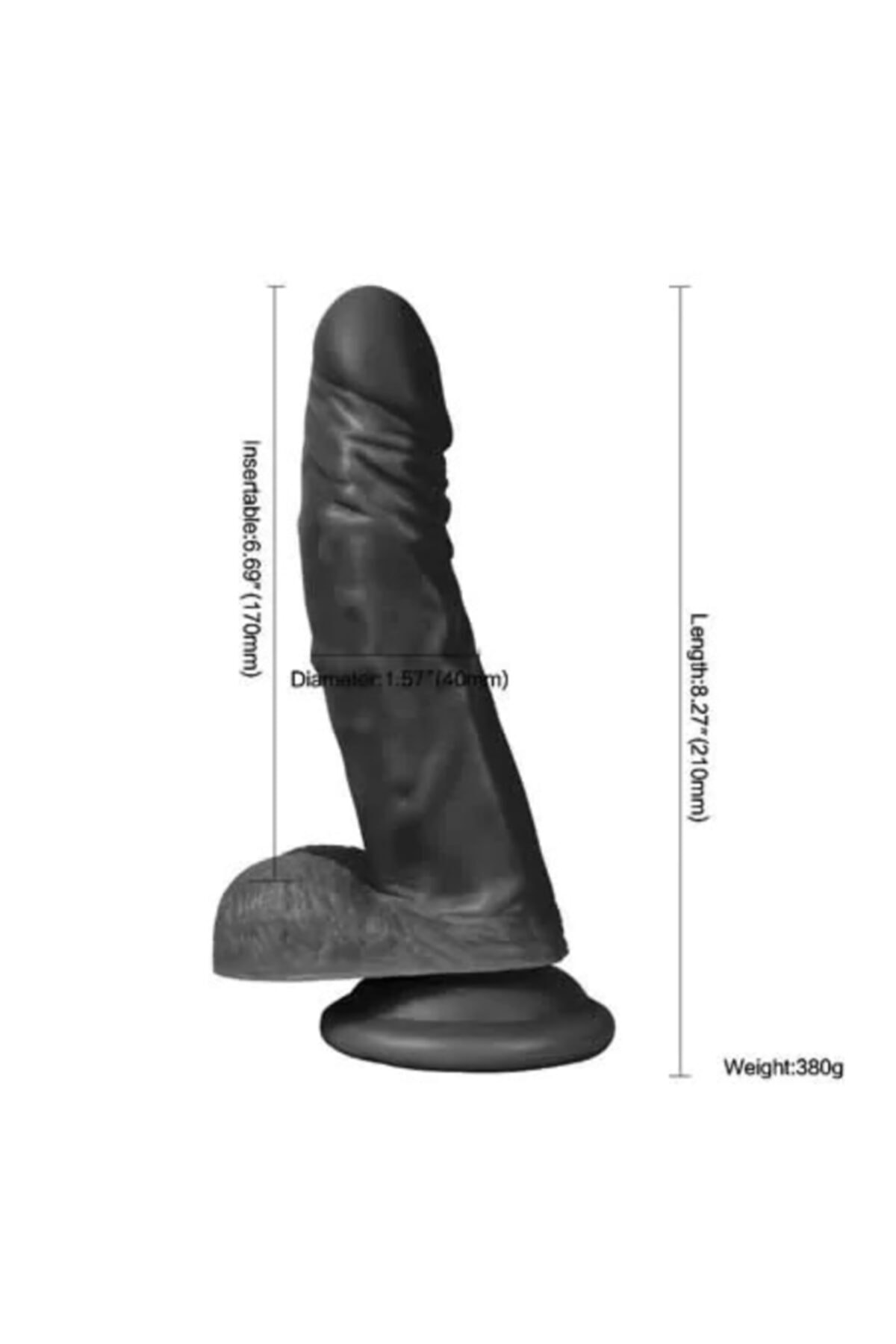 Et Dokusunda  Zenci Penis Gerçekçi Vibratör 21cm 4