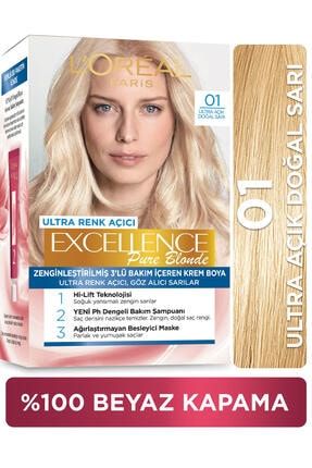 Excellence Creme Saç Boyası 01 Ultra Açık Doğal Sarı 13798