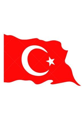 Bayrak Türk Bayrağı 19x11 Cm Folyo Sticker 02