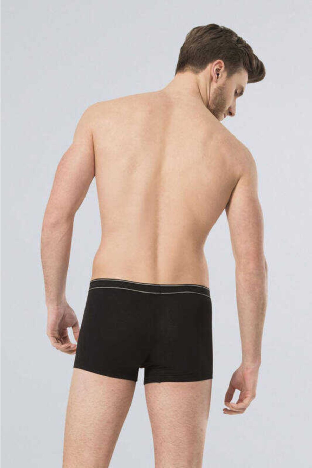 TÜREN-Men's Black Lycra Short Leg Boxers 165 3
