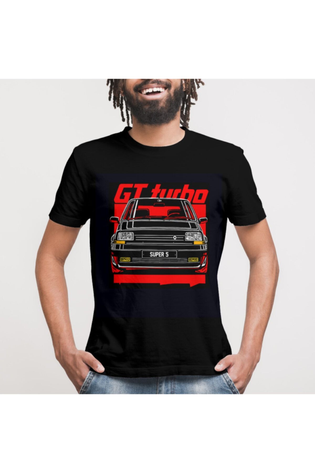 Crazy-Tricou cu imprimeu Renault negru pentru bărbați 5