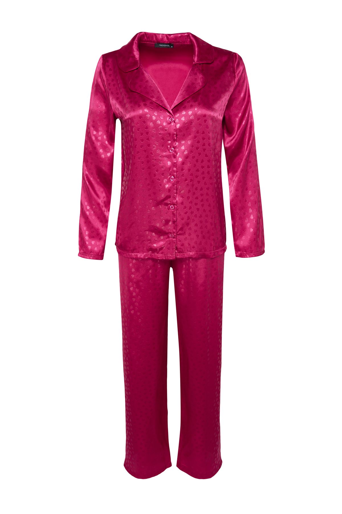 Trendyol Collection Zebra Pattern Satin Pajamas Set Shirt and Pants Thmaw24Pt00001