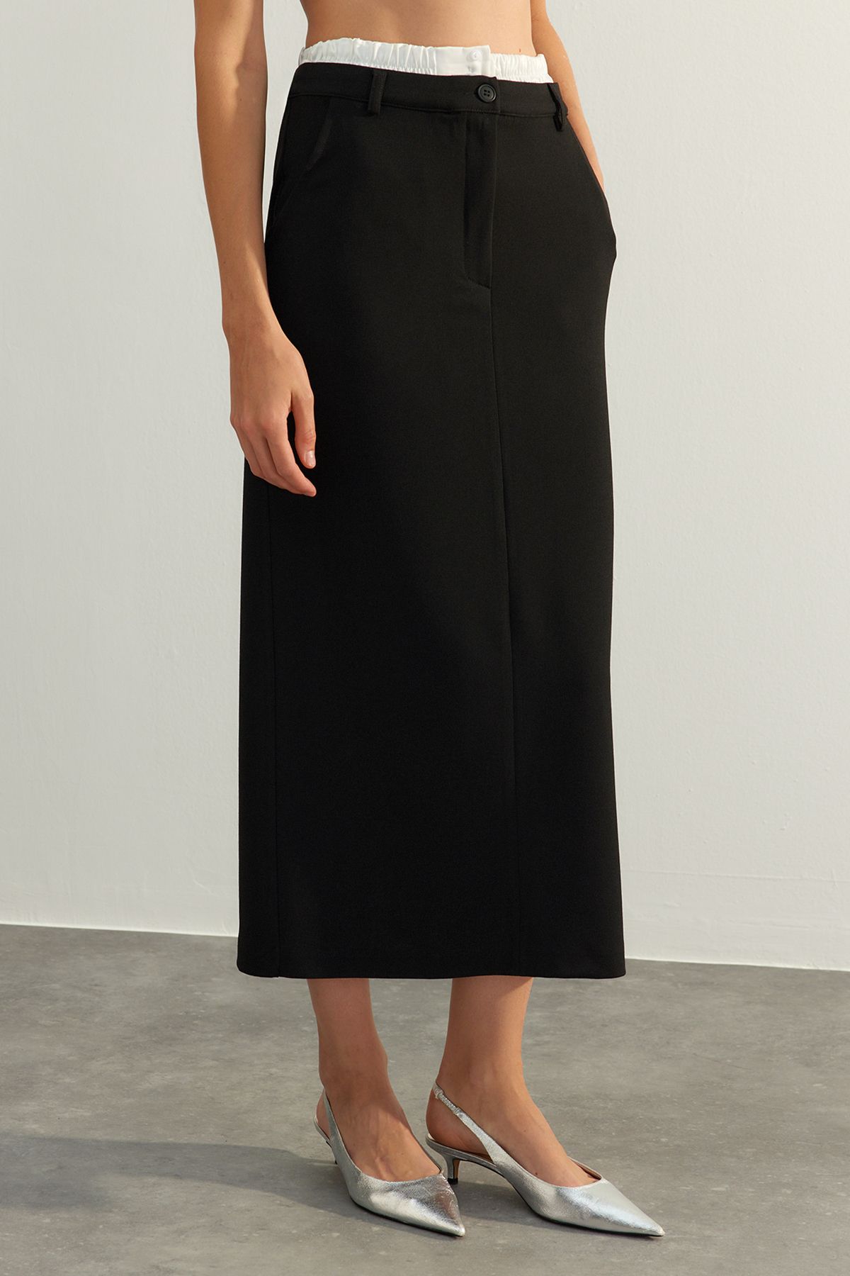 Black midi new arrivals skirt quality