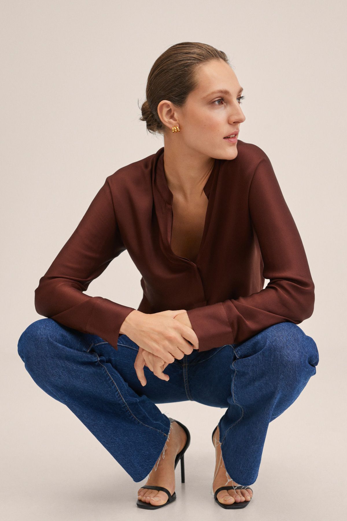 Mango outlet choco jeans
