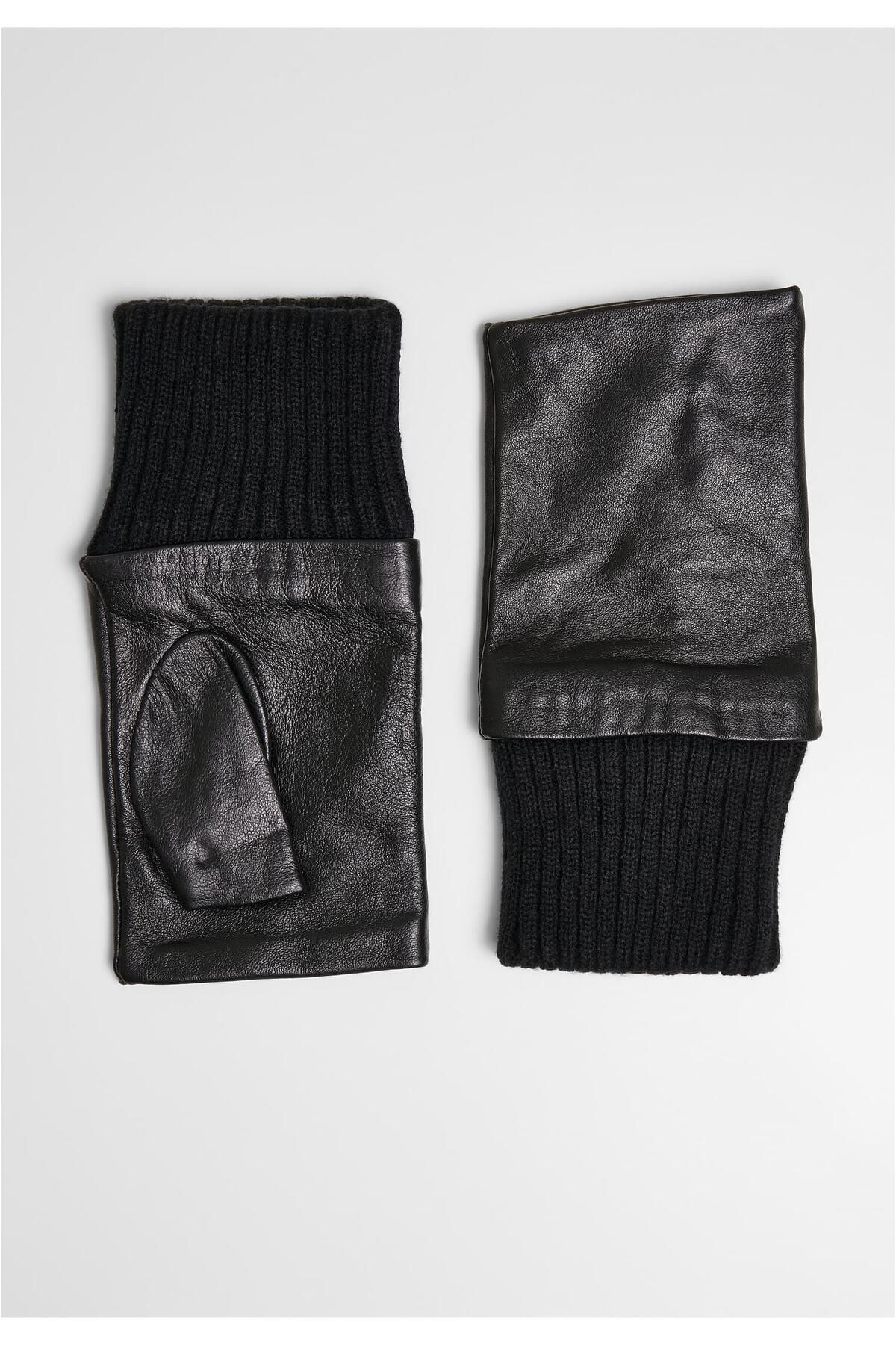 Urban Classics-Unisex Half Finger Synthetic Leather Gloves 3