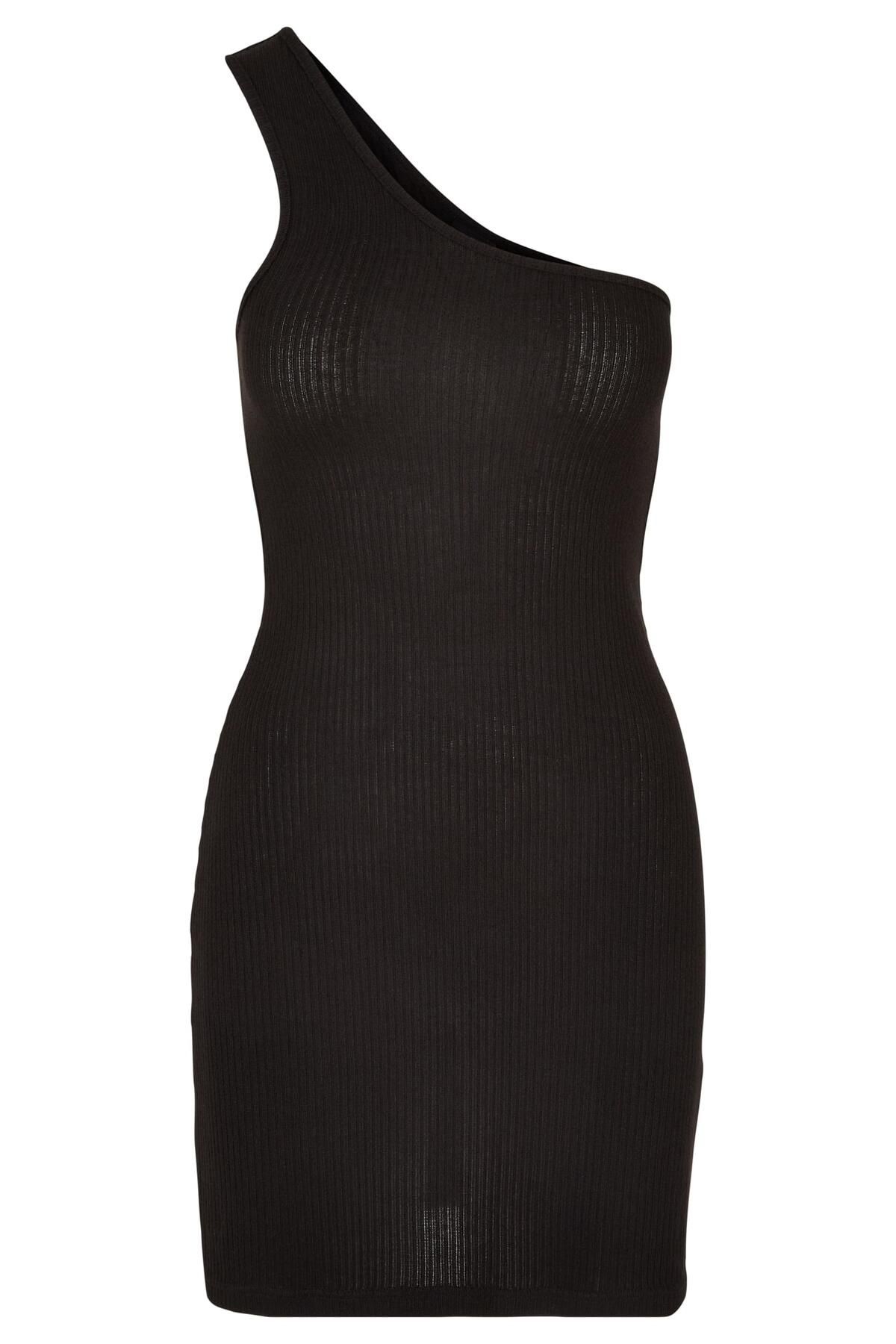 Urban Classics Geripptes One-Shoulder-Kleid für Damen - Trendyol