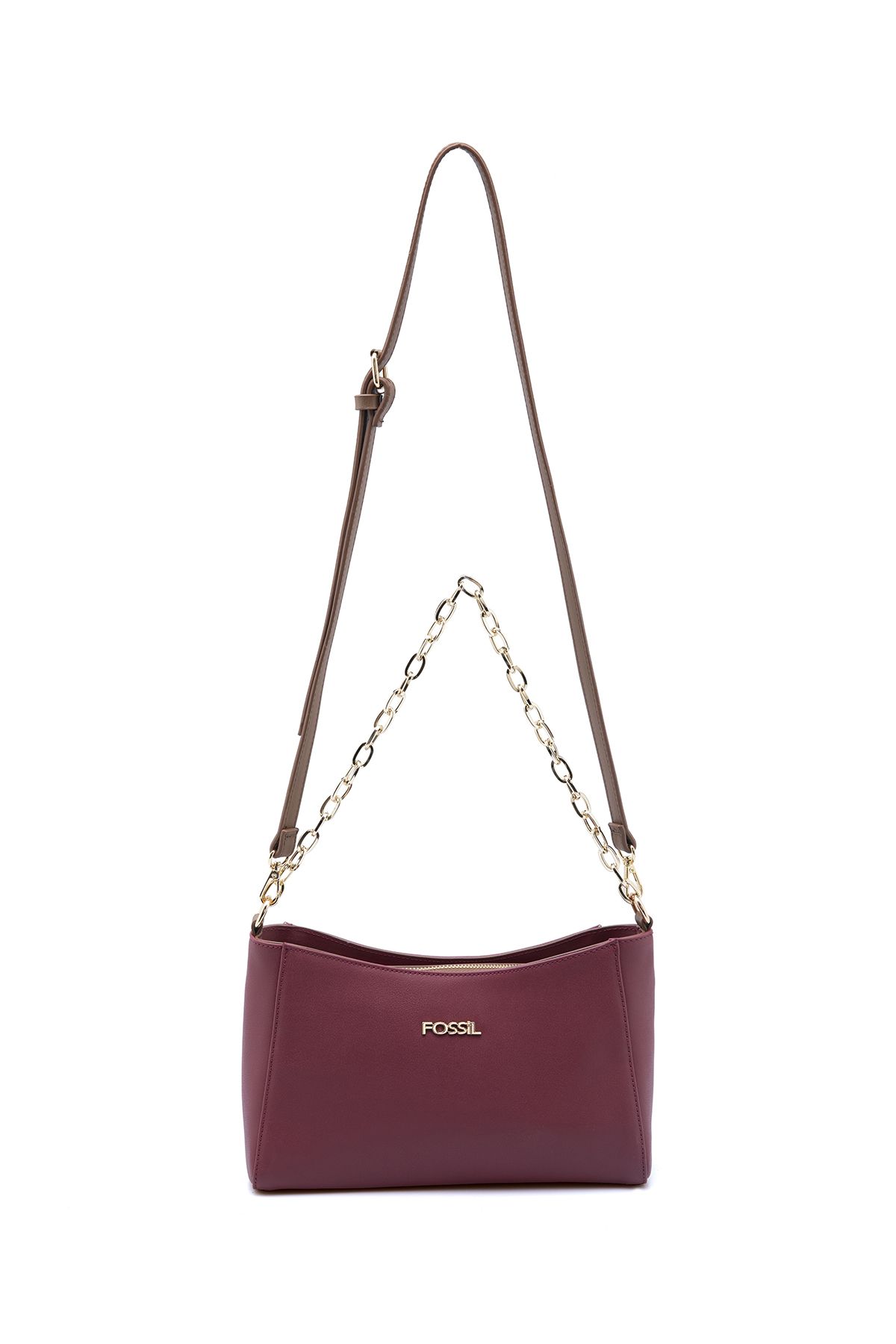 Fossil red 2025 handbag