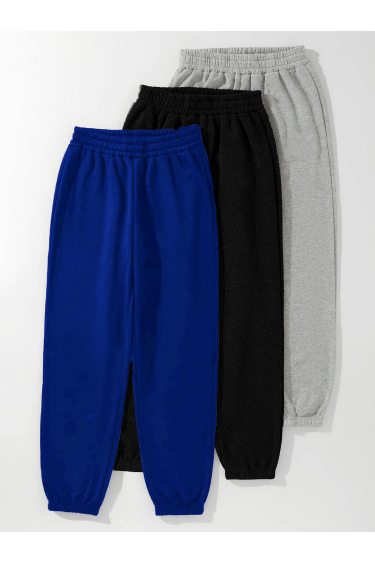 Mythologie Basic 3 pack Jogger Sweatpants Saks Blue Black And