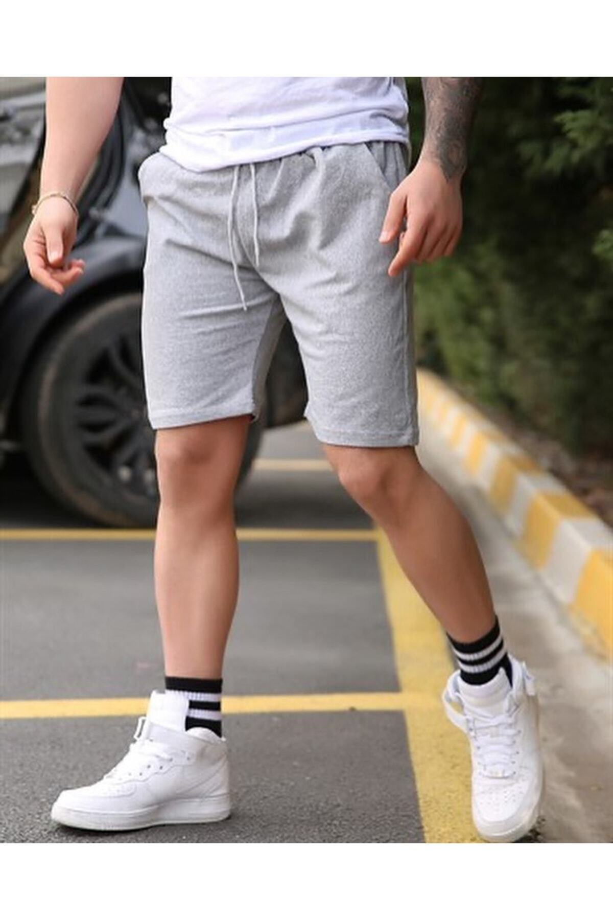 Beybun boutique Siyah Beyaz Gri Erkek Regular Fit 3'lü Paket Şort & Bermuda görsel 3
