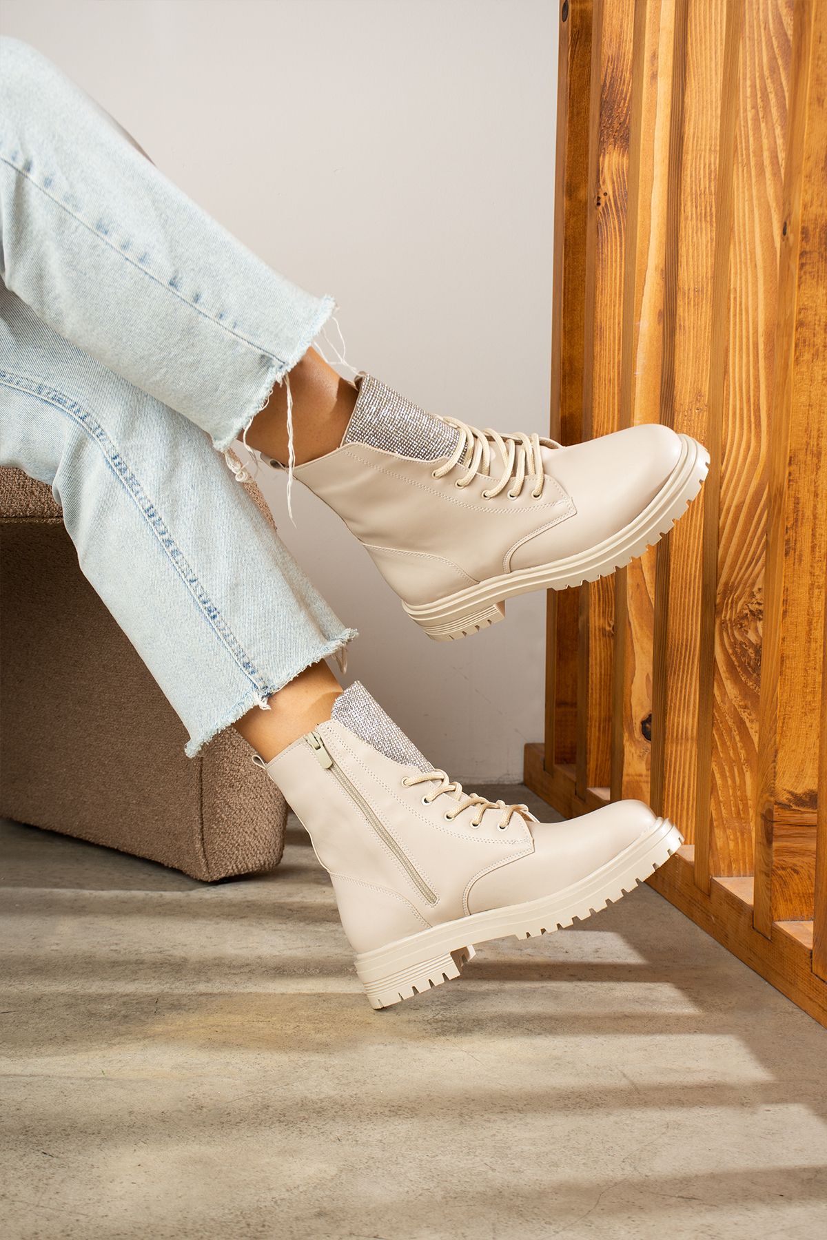 Thick sole booties cheap