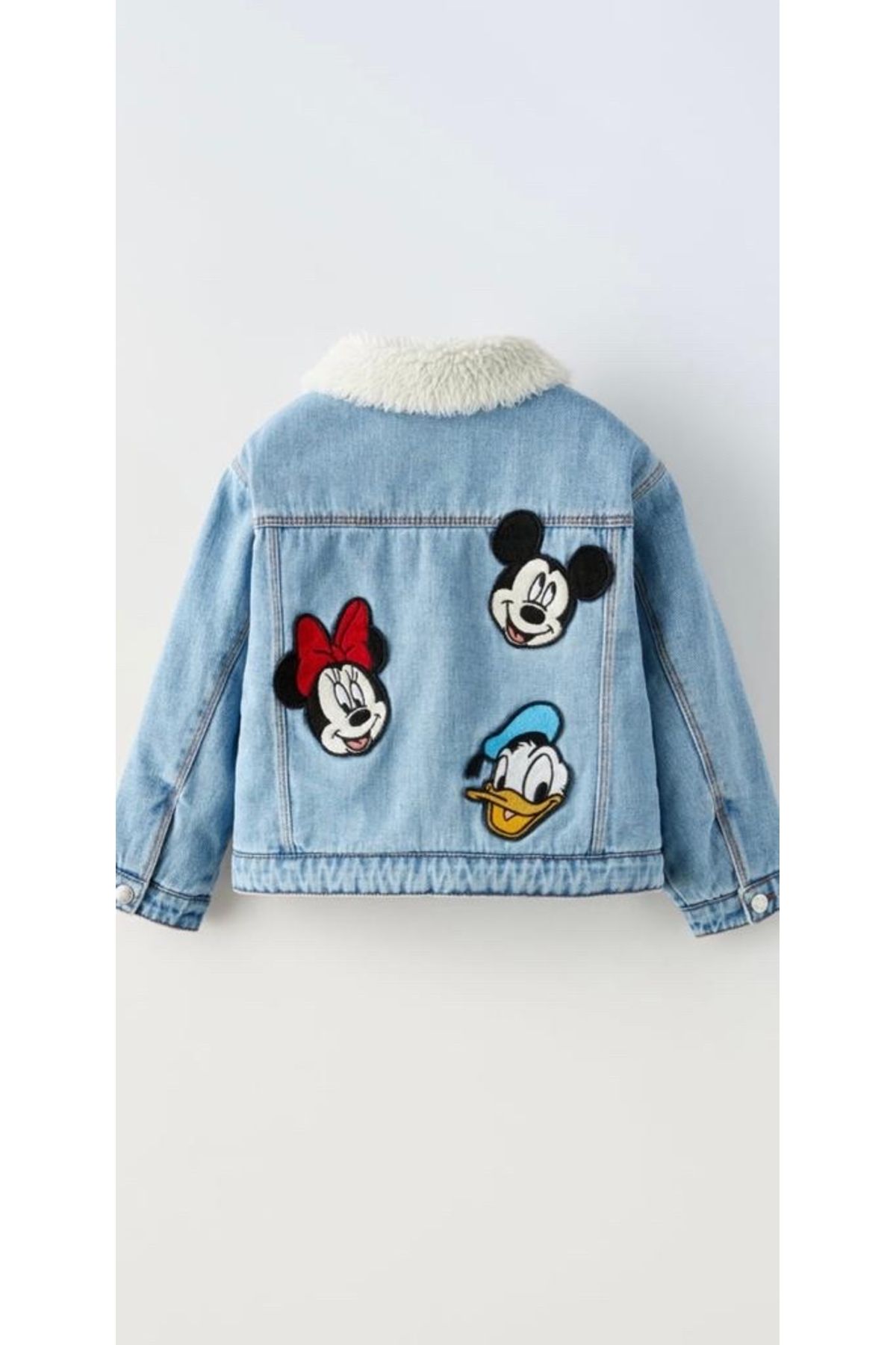 Denim jacket sales with fur h&m