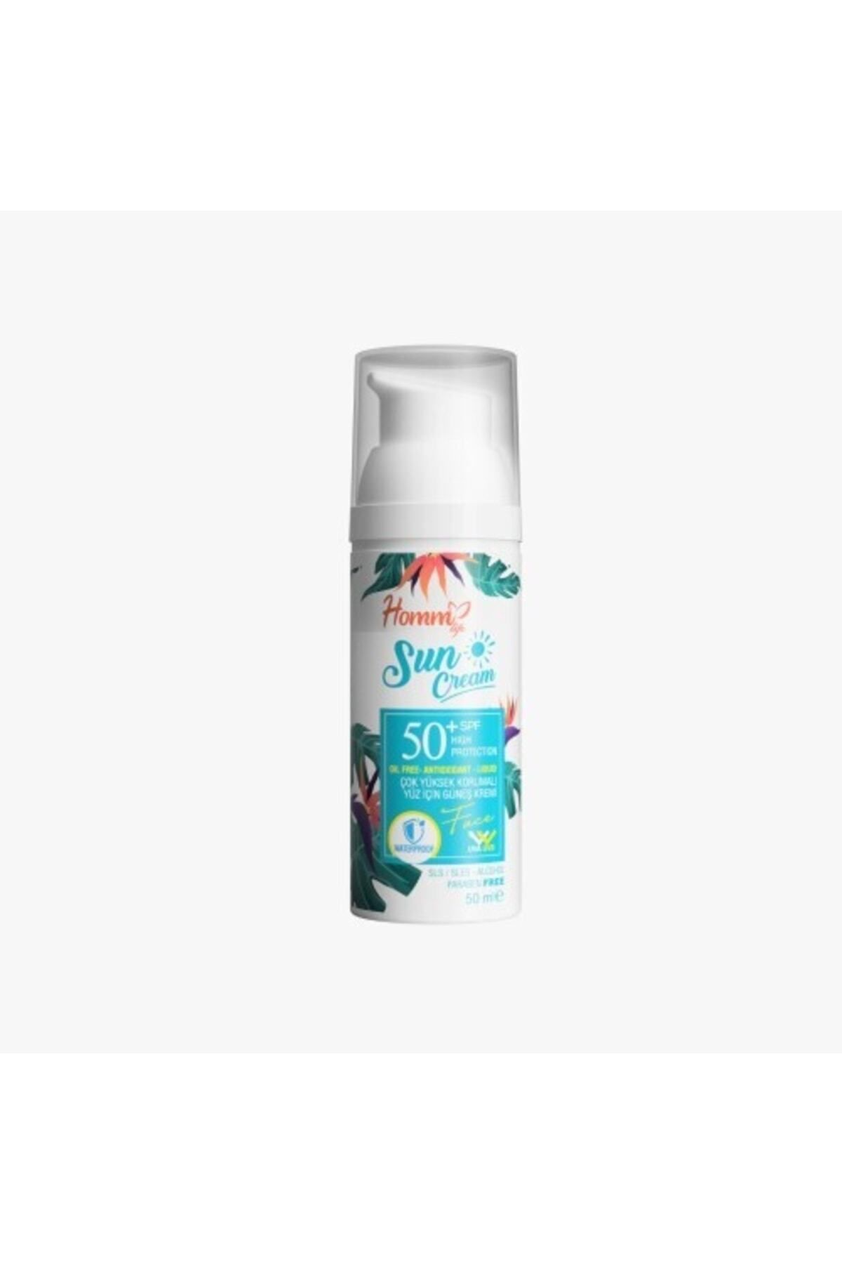 Homm Life Homm Suncream Yüz/face 50 Spf Çok Yüksek Korumalı Yağsız Güneş Kremi 50ml