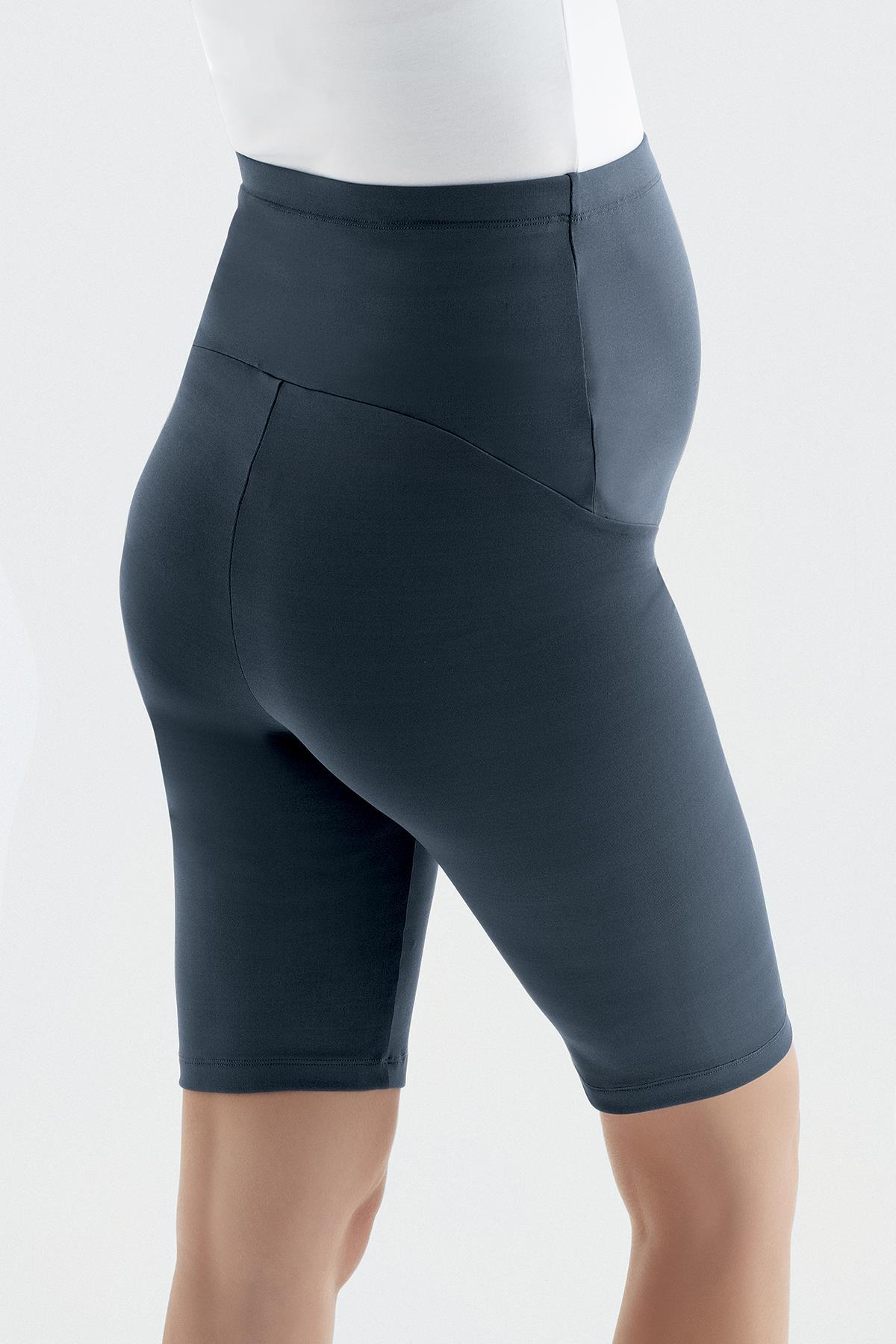 Artış Diz Üstü Biker Esnek Ayarlanabilir Bel Hamile Tayt fotoğrafı 3 (önizleme)