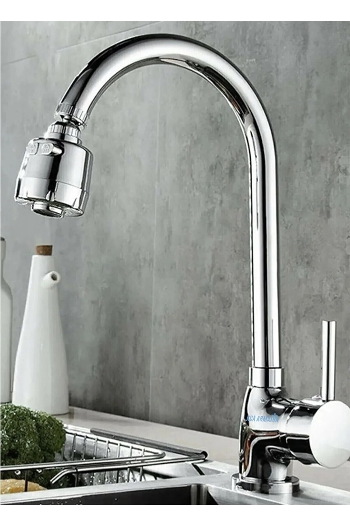 Genel Markalar 3 Fonksiyonlu Krom Oynar Başlıklı Delta Mutfak Eviye Bataryası grimusluk