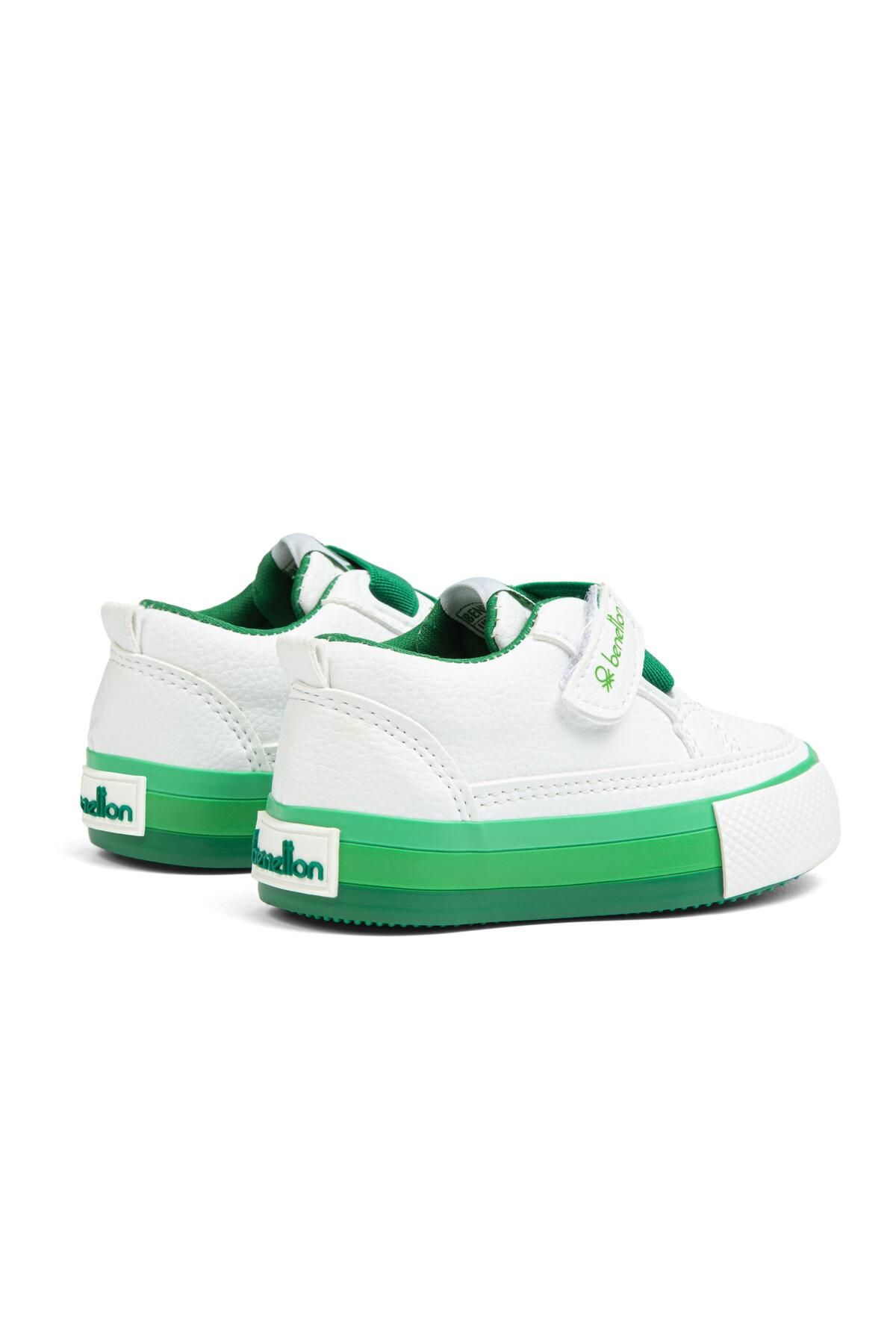 Benetton-®| BN-90445 - أبيض أخضر - حذاء رياضي للأطفال 4