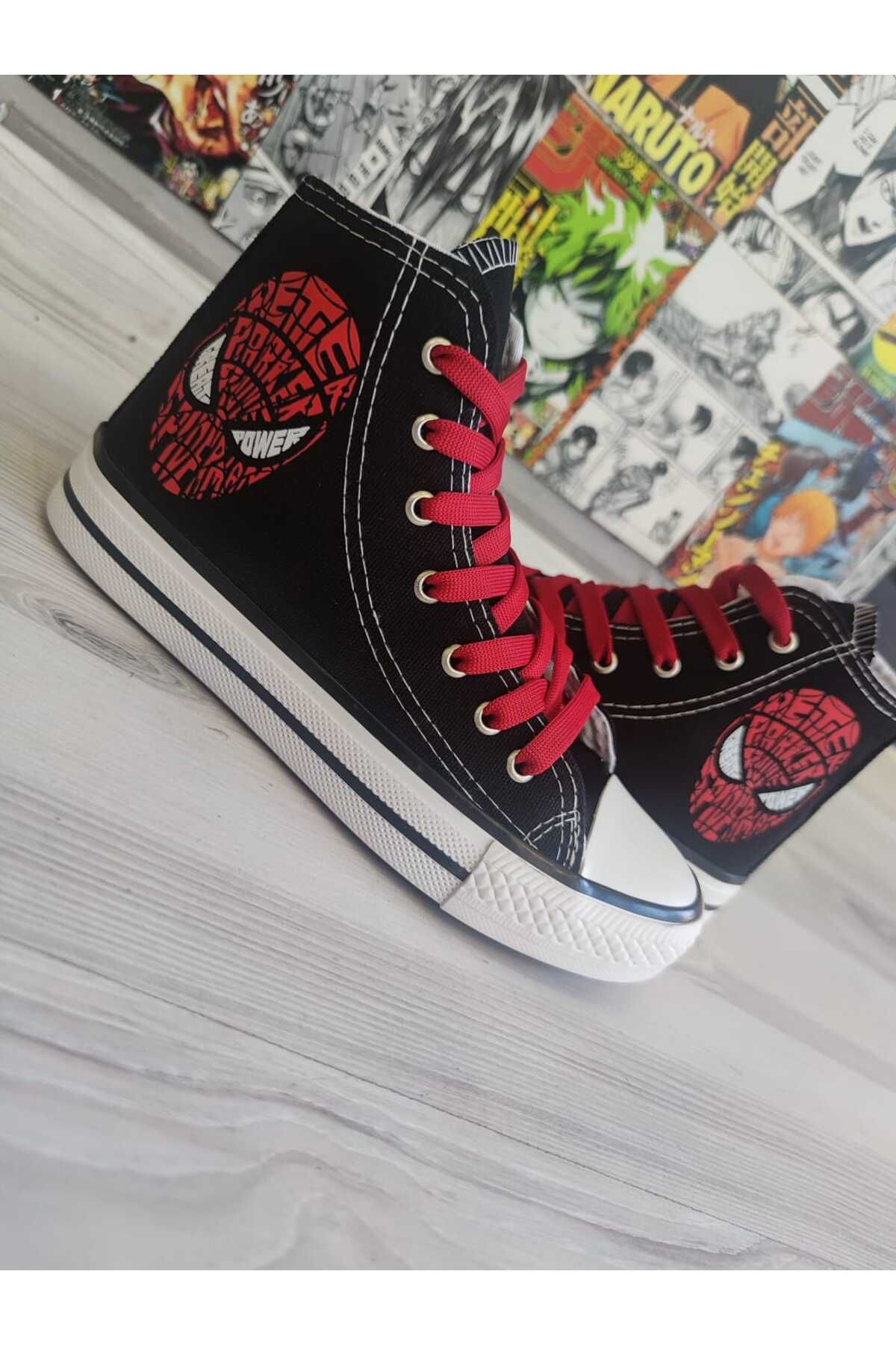 Spiderman converse discount high tops