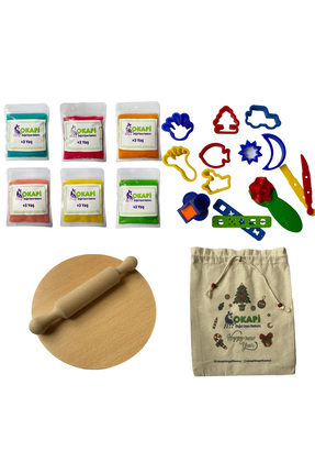 Okapi Doğal Oyun Hamuru 6x125 gr Kartuş Paket (ECOPACK-REFİLL) Oyuncak Seti, ...